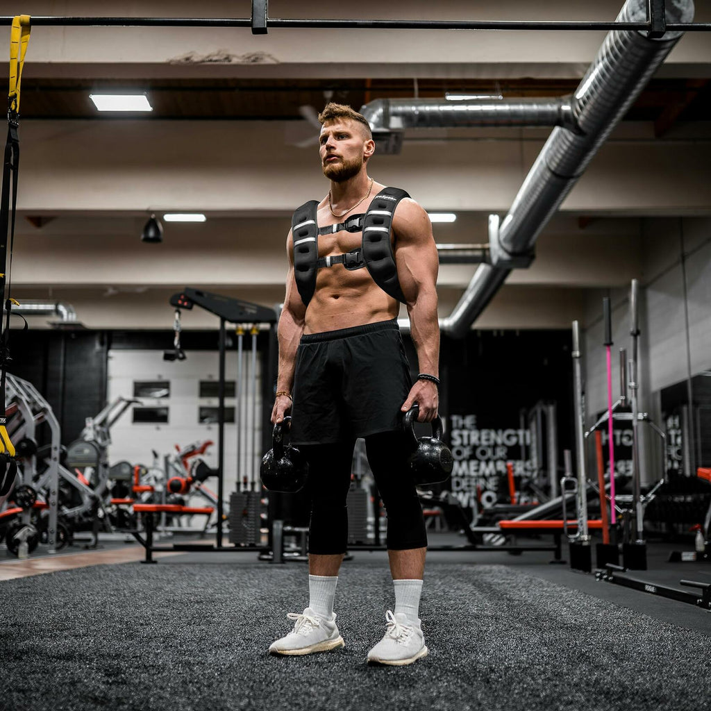 AceSpear Weighted Vest 18lbs Black Strength Training Workout Gear