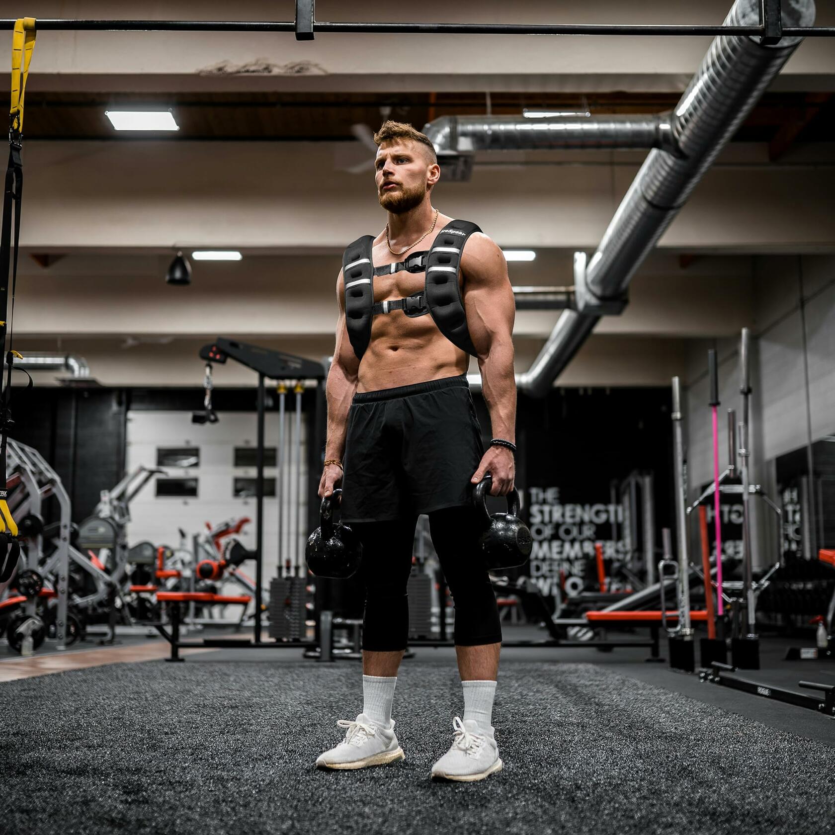 AceSpear Weighted Vest 18lbs Black Strength Training Workout Gear